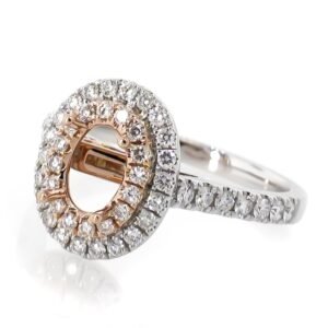 Fancy Shape Double Halo Ring Mounting