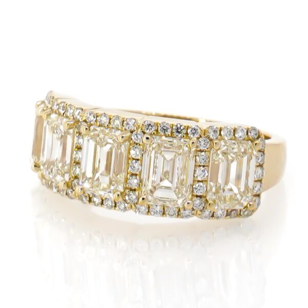 Fancy Shape Halo Multi-Stone Band