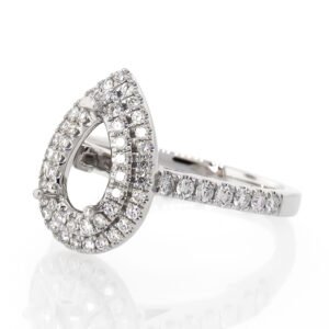Fancy Shape Double Halo Ring Mounting