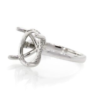 Fancy Shape Hidden Halo Ring Mounting