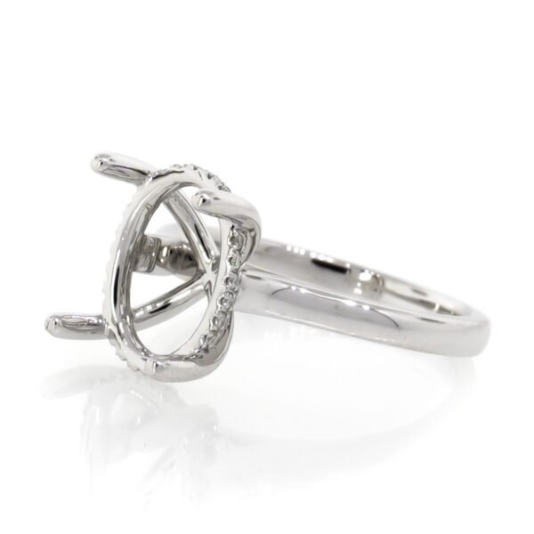 Fancy Shape Hidden Halo Ring Mounting