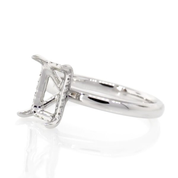 Fancy Shape Hidden Halo Ring Mounting