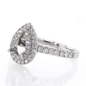 Fancy Shape Double Halo Ring Mounting