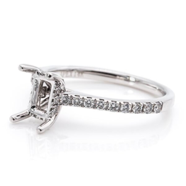 Diamond Shank Hidden Halo Ring Mounting