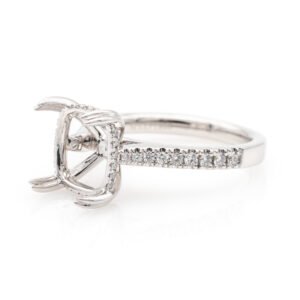 Diamond Shank Hidden Halo Ring Mounting