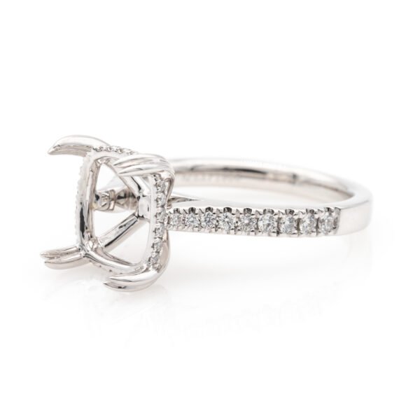 Diamond Shank Hidden Halo Ring Mounting