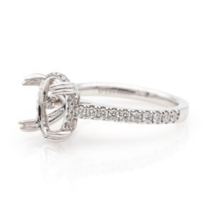 Diamond Shank Hidden Halo Ring Mounting