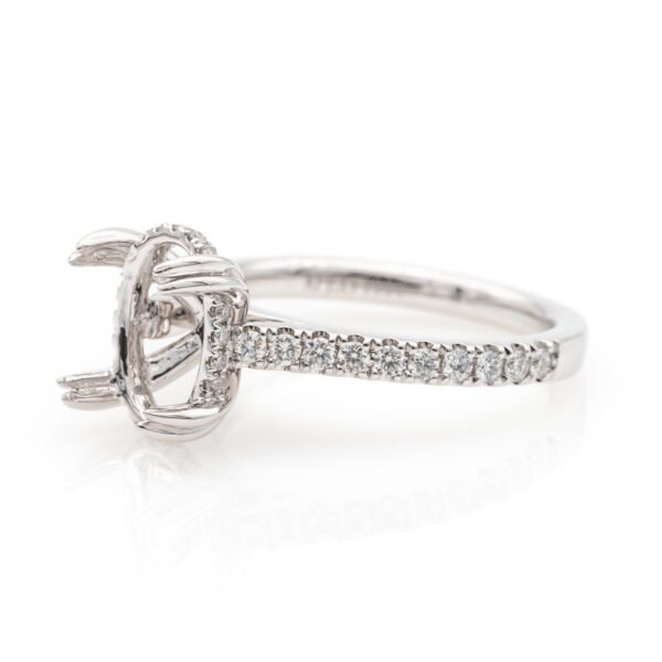 Diamond Shank Hidden Halo Ring Mounting