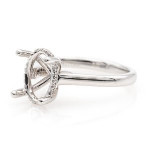 Fancy Shape Hidden Halo Ring Mounting