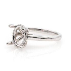 Fancy Shape Hidden Halo Ring Mounting