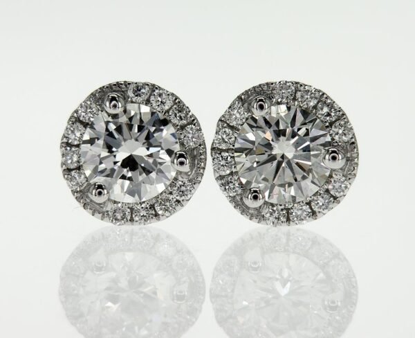 Round Halo Earrings