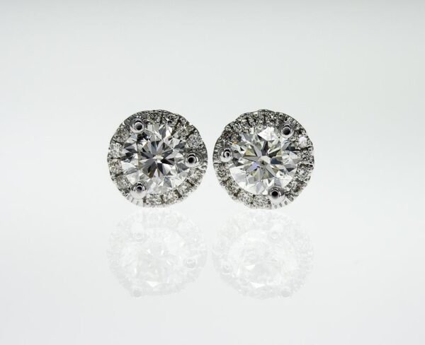 Round Halo Earrings