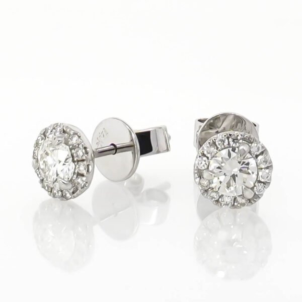 Round Halo Earrings