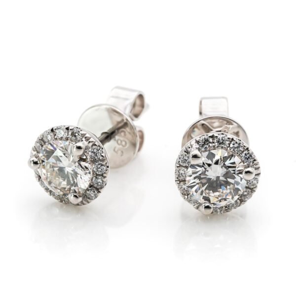 Round Halo Earrings