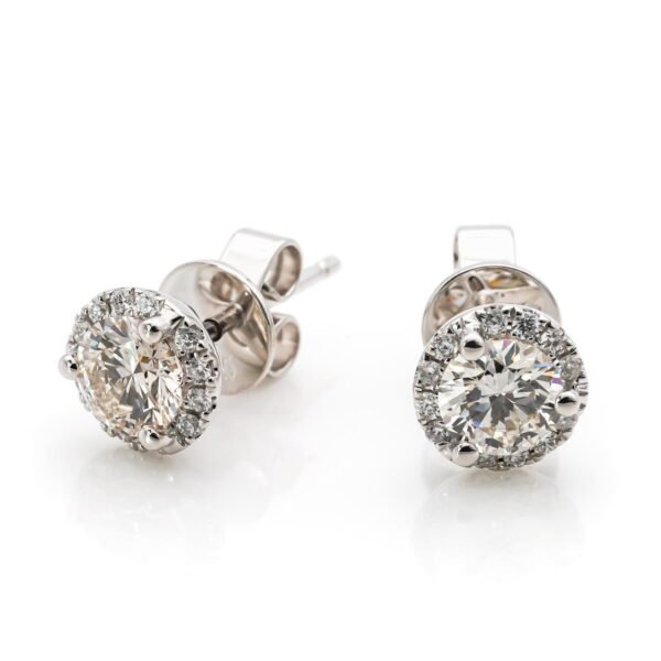 Round Halo Earrings