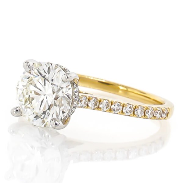 Diamond Shank Hidden Halo Ring