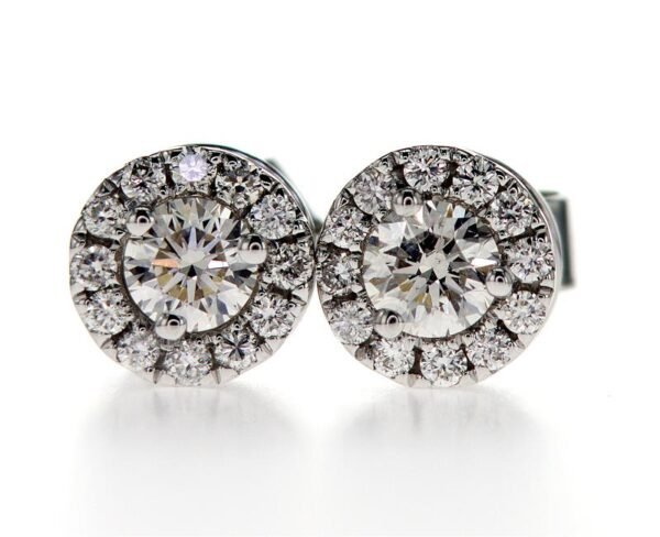Round Halo Earrings