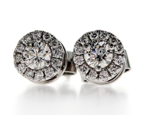 Round Halo Earrings