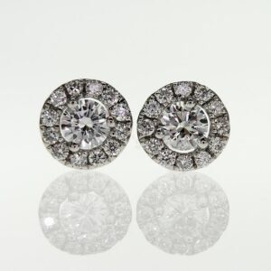 Round Halo Earrings