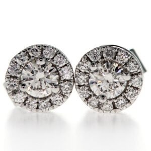Round Halo Earrings