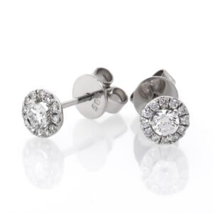 Round Halo Earrings