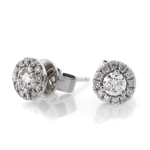 Round Halo Earrings