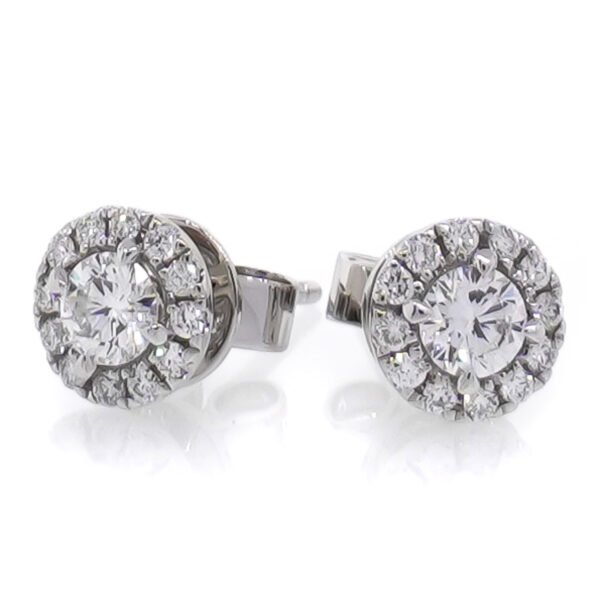 Round Halo Earrings