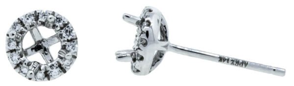 Round Halo Earrings Mounting