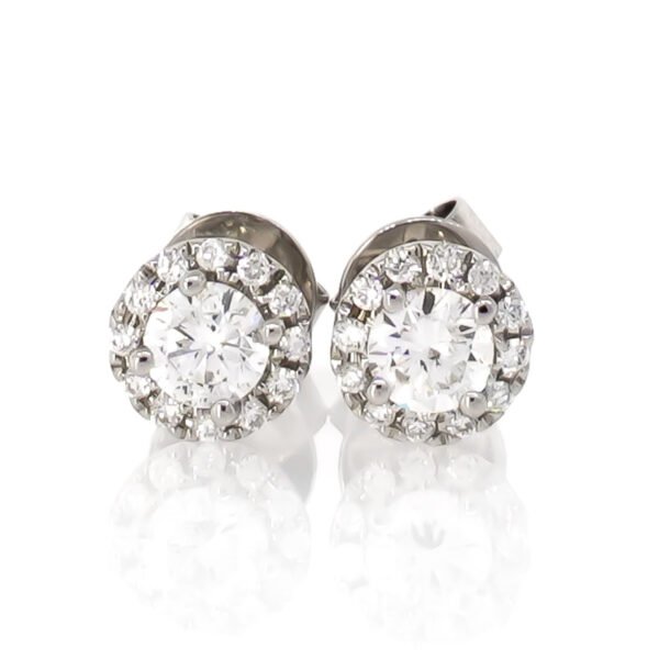 Round Halo Earrings