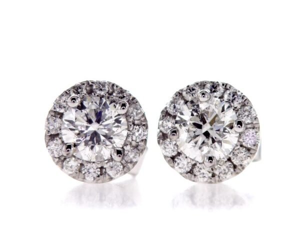 Round Halo Earrings