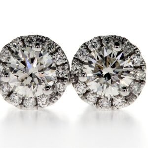 Round Halo Earrings