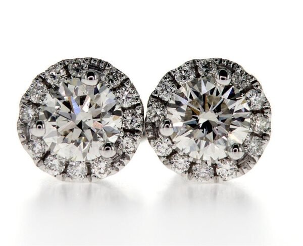 Round Halo Earrings