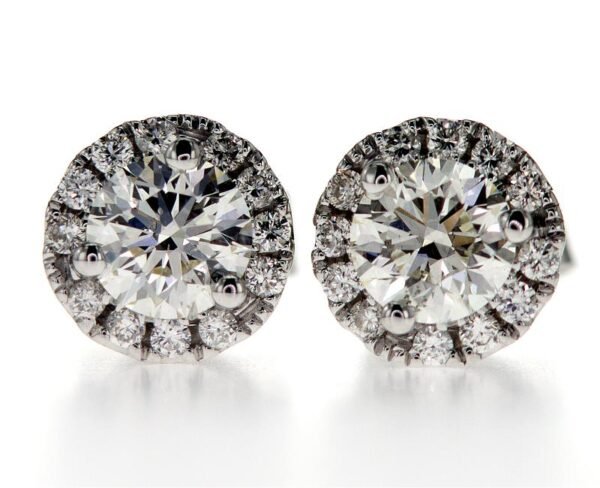 Round Halo Earrings