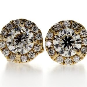 Round Halo Earrings