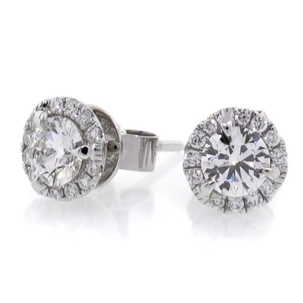 Round Halo Earrings