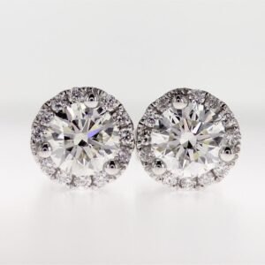 Round Halo Earrings