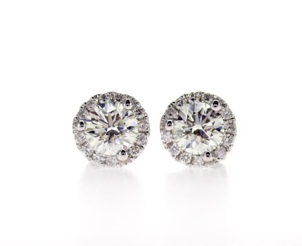 Round Halo Earrings