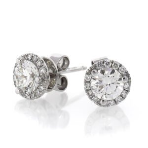 Round Halo Earrings