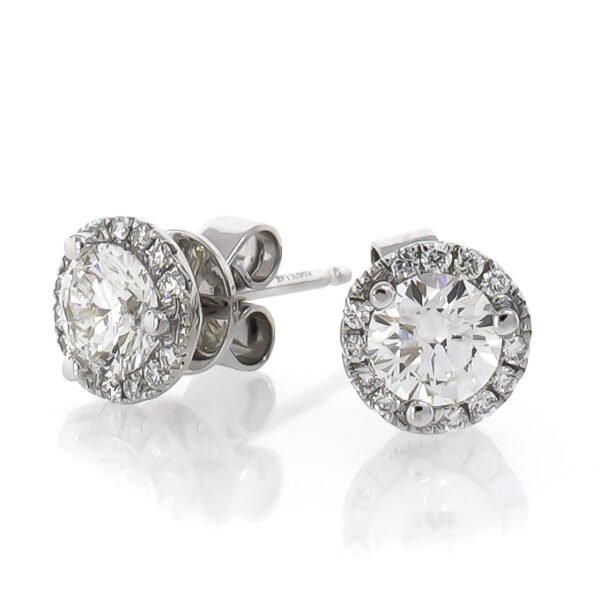 Round Halo Earrings