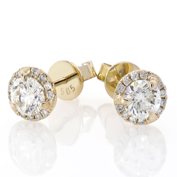 Round Halo Earrings