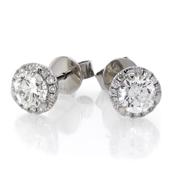 Round Halo Earrings