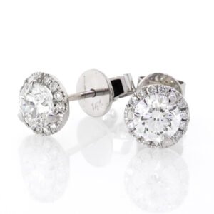Round Halo Earrings