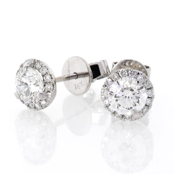 Round Halo Earrings
