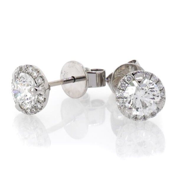 Round Halo Earrings