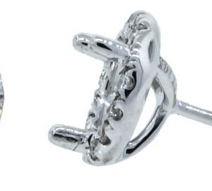 Round Halo Earrings Mounting