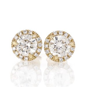 Round Halo Earrings