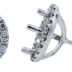 Round Halo Earrings Mounting