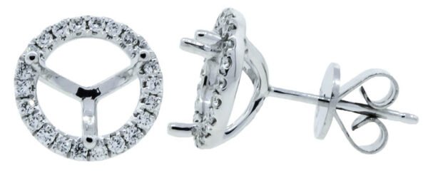 Round Halo Earrings Mounting