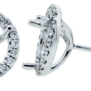 Round Halo Earrings Mounting
