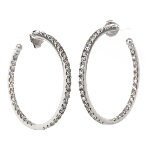 Angled Post Hoop Earrings